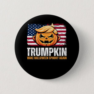 ドナルド・ハロウィーン – トランプキンメイク不気味ハロウィーン 缶バッジ