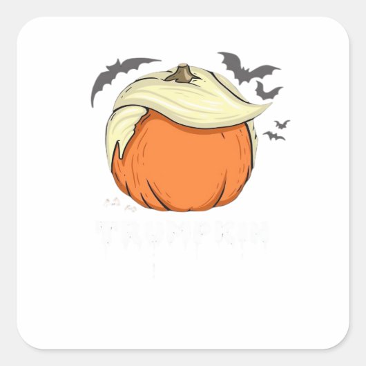 ドナルド・ハロウィーン・トランプキン スクエアシール (正面)