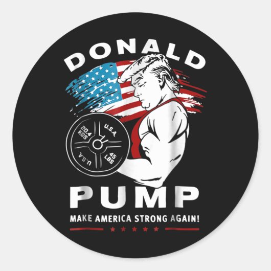 ドナルド・ポンプがアメリカを再び強くする ラウンドシール (正面)