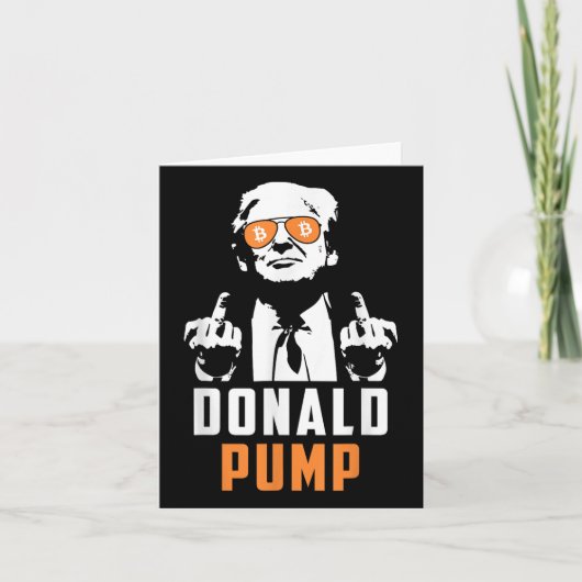 ドナルド・ポンプBitcoinおもしろい Trump 2024暗号 カード (正面)
