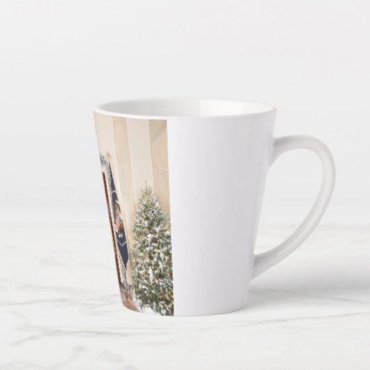 ドナルド&メラニアトランプのクリスマスホワイトハウス カフェラテマグ (右)