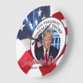 ドナルド・J・トランプ大統領就任式の47日 ラージ壁時計 (傾斜)