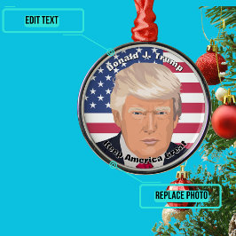 ドナルド・J・トランプ新大統領の記念 メタルオーナメント