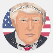 ドナルド・J・トランプ新大統領の記念 ラウンドシール (正面)