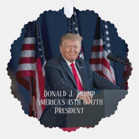 ドナルド・J・トランプ第45代大統領のキープサケ オーナメントカード (正面)