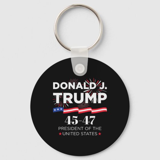 ドナルド・J・トランプ 45 47 大統領 就任式の日 2 キーホルダー (正面)
