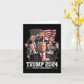 ドナルドJトランプ2024決して降伏しない1 カード (黄色い花)
