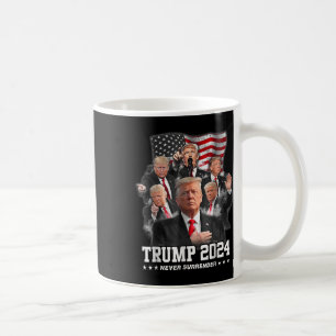 ドナルドJトランプ2024決して降伏しない1 コーヒーマグカップ