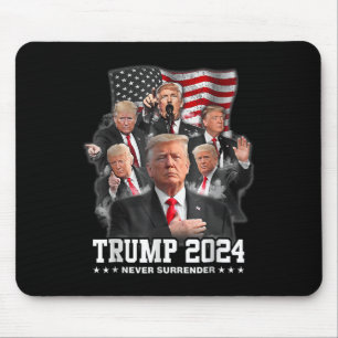 ドナルドJトランプ2024決して降伏しない1 マウスパッド