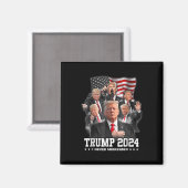 ドナルドJトランプ2024決して降伏しない1 マグネット (正面/裏面)