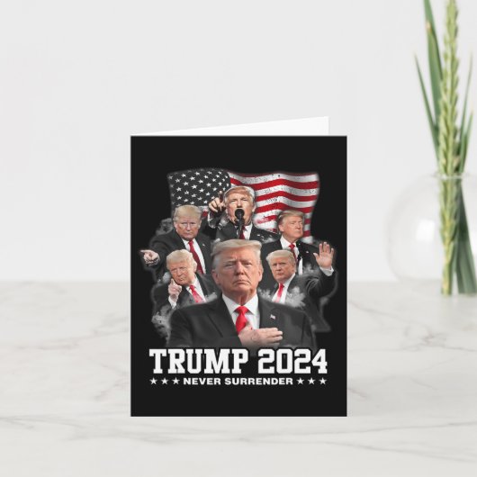 ドナルドJトランプ2024決して降伏しない カード (正面)