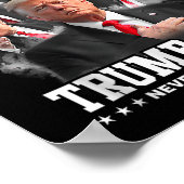 ドナルドJトランプ2024決して降伏しない ポスター (角)