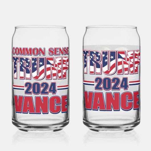 ドナルドJトランプJD Vance 2024 ガラス缶 (裏面)