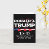 ドナルドJ.トランプ45 47大統領就任日2 カード (黄色い花)