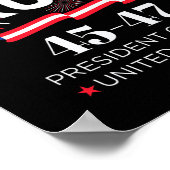 ドナルドJ.トランプ45 47大統領就任日2 ポスター (角)