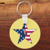 ドナルドJ.トランプ～大統領～米国国旗～スターMAGA～ キーホルダー (正面)