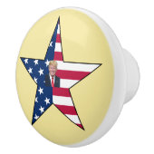 ドナルドJ.トランプ～大統領～米国国旗～スターMAGA～ セラミックノブ (右)