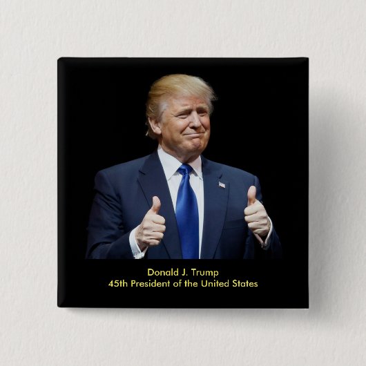 ドナルドJ. Trump第45の大統領 缶バッジ (正面)