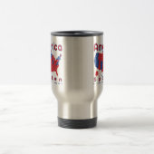 ドナルドJ. Trump Winsの赤白青のコーヒーカップのマグ トラベルマグ (中央)