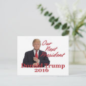 ドナルドTRUMP 2016はがき ポストカード (スタンド正面)