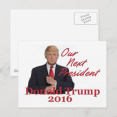 ドナルドTRUMP 2016はがき ポストカード (正面/裏面)