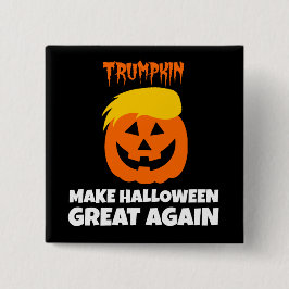 ドナルドTrumpkinはハロウィンを素晴らしく再度させます 缶バッジ
