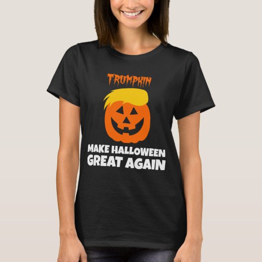 ドナルドTrumpkinはハロウィンを素晴らしく再度させます Tシャツ (正面)