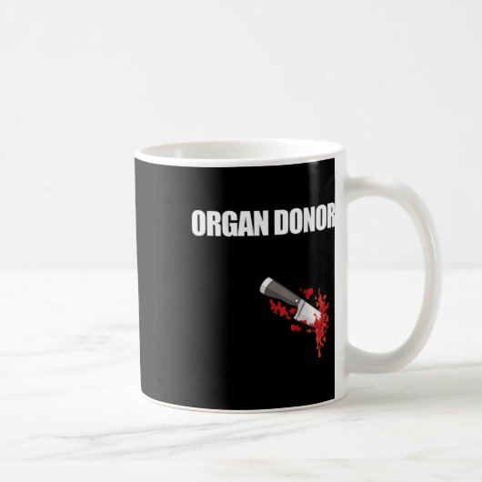 ドナーおもしろい血創傷腎ミーム背中4 コーヒーマグカップ (右)