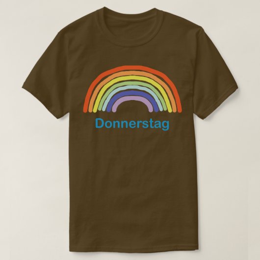 ドナースタグトゥースリーレインボー Tシャツ (デザイン正面)