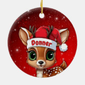 ドナーベイビーシカ、子鹿、雌鹿、トナカイ🦌 🎄 セラミックオーナメント (裏面)