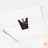 ドナー企業の者 |ピクセルアートスーツのステッカー スクエアシール (封筒)