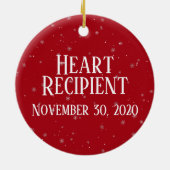 ドナー移植クリスマスの名誉と記憶 セラミックオーナメント (裏面)
