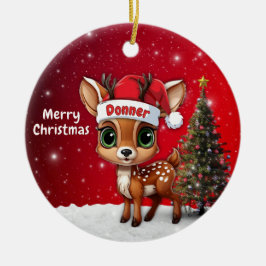ドナー・ベイビー・ディア、ファウン、ドー、トナカイ🦌 🎄 セラミックオーナメント