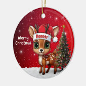 ドナー・ベイビー・ディア、ファウン、ドー、トナカイ🦌 🎄 セラミックオーナメント (左)