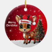 ドナー・ベイビー・ディア、ファウン、ドー、トナカイ🦌 🎄 セラミックオーナメント (裏面)