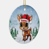 ドナー 赤ちゃん シカ, 子シカ, 雌シカ, トナカイ🦌🎄 セラミックオーナメント (右)