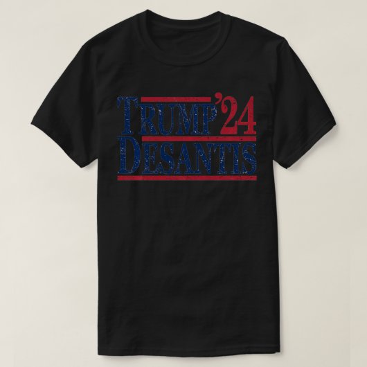 ドナ動揺してルド・トランプ・ロン・デサンティス2024プルオーバー Tシャツ (デザイン正面)