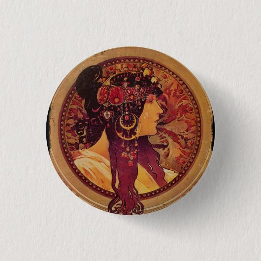 ドナ・オレチニと赤毛 缶バッジ (正面)