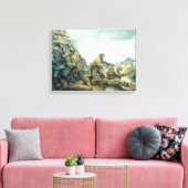 ドナ・ネイリーによる冬のラインでのレッドブル キャンバスプリント (インサイチュ (リビング))