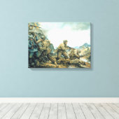 ドナ・ネイリーによる冬のラインでのレッドブル キャンバスプリント (インサイチュ (ウッドフロア))