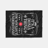 ドニアは自分が理解していないものをドニアと名付ける フリースブランケット (正面(横))