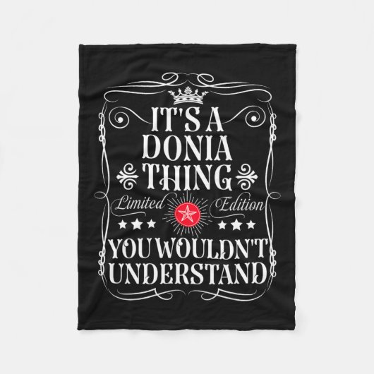ドニアは自分が理解していないものをドニアと名付ける フリースブランケット (正面)