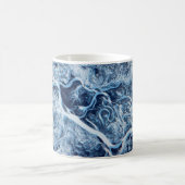 ドニエパーリバー凍っていスノー – 宇宙ステーションビュー コーヒーマグカップ (中央)