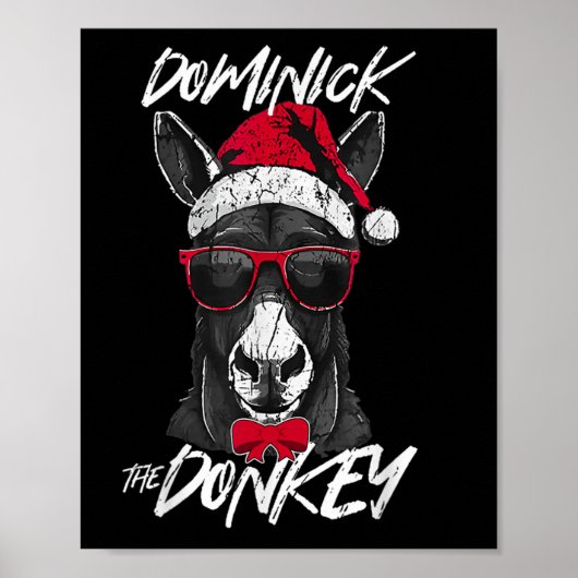 ドニックザドンキークリスマスおもしろい ポスター (正面)