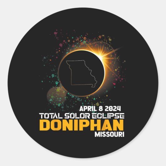 ドニファン・ミズーリ太陽のー皆既食2024 ラウンドシール (正面)