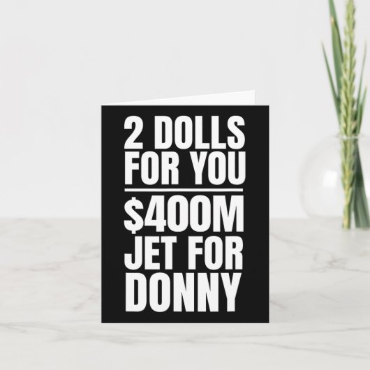 ドニー2人形Dony Qの4億ドルのジェット機 カード (正面)