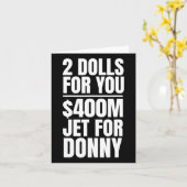 ドニー2人形Dony Qの4億ドルのジェット機 カード (黄色い花)