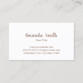 ドヌッツカップケーキベーカリーペストリーバラ金ゴールドグリッター 名刺 (裏面)