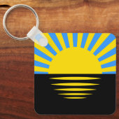 ドネツクオブラスト国旗 キーホルダー (正面)