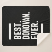 ドノバンパーソナライズされたネーム誕生日ギフト シェルパブランケット (正面(横))